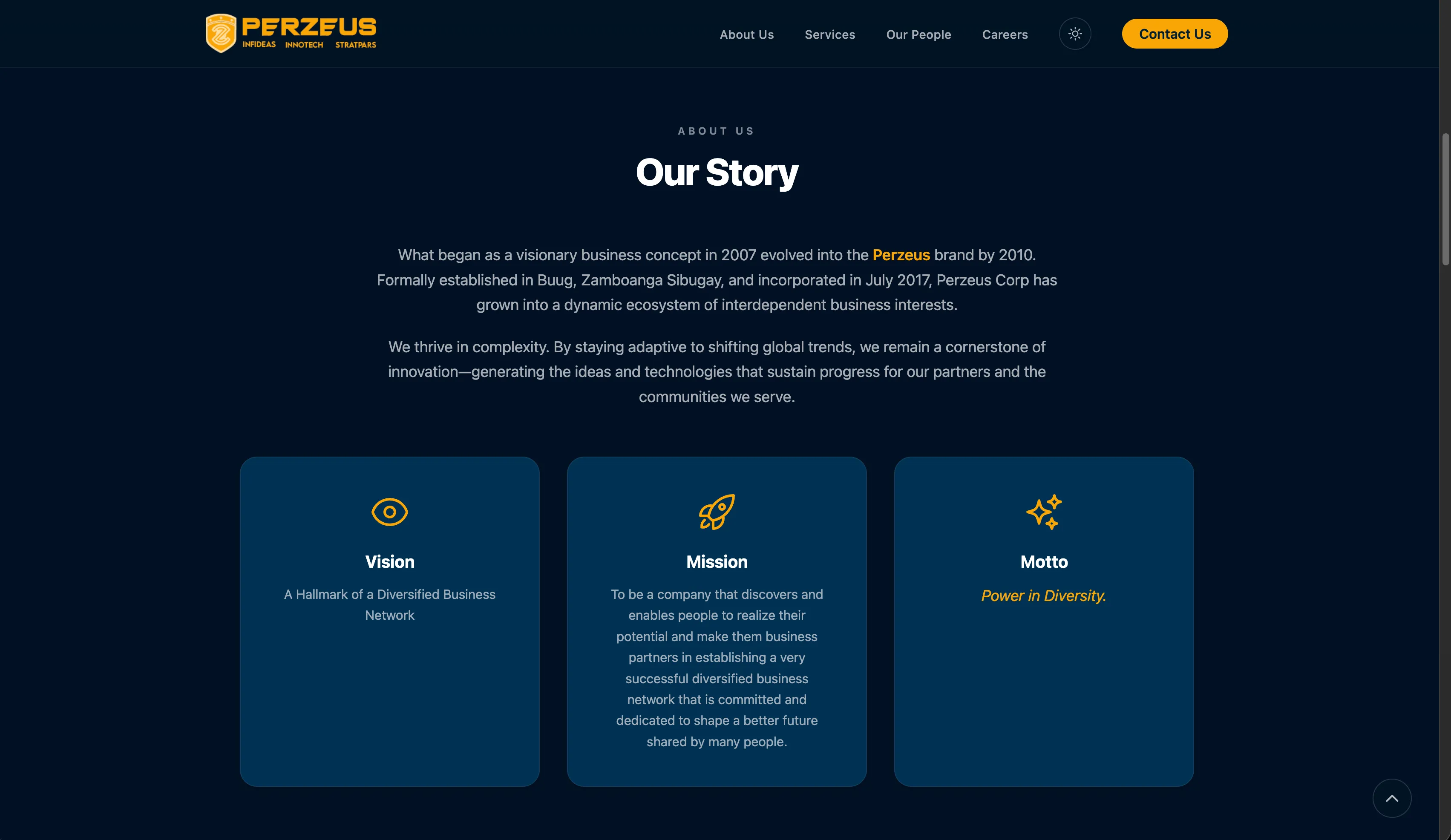 Perzeus Corporation about section